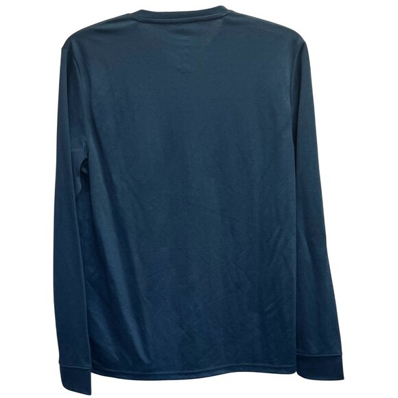 Apt. 9 Premier Flex Henley Shirt Medium Blue Polyester/Nylon - Picture 2 of 3